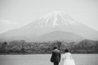 富士山と一緒に撮影！