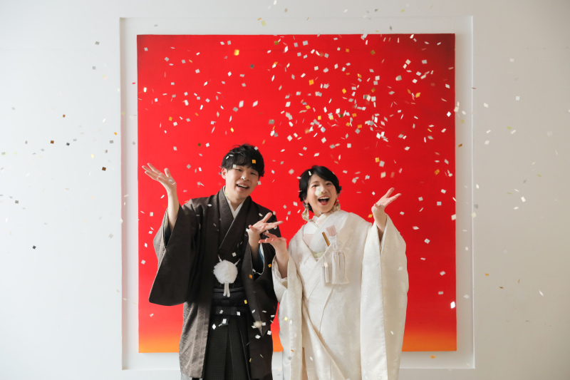 屋内庭園スタジオ×白無垢＆紋服のお写真をご紹介♪