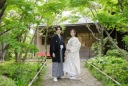 目白庭園で和装撮影