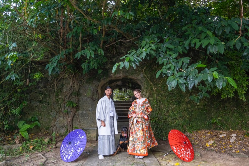 【ペットと一緒に】大切な家族と沖縄フォトウェディング