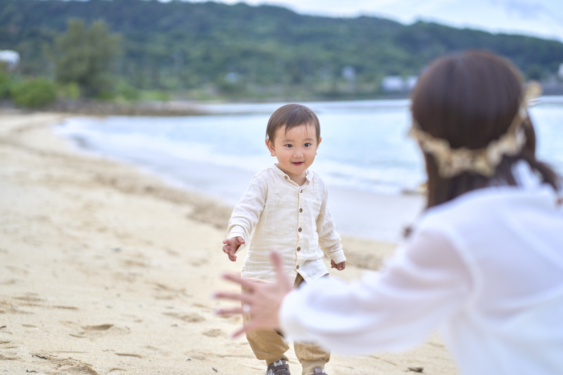 お子様も一緒に沖縄フォトウェディング撮影✨