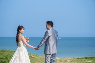 【雨天保証利用】快晴で沖縄フォトウェディング♪