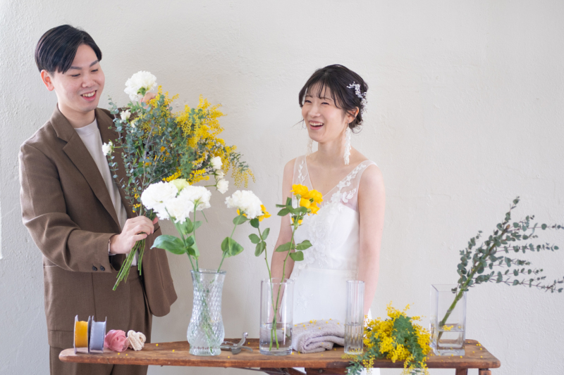 沖縄フォトウェディングで生花のブーケはいかがでしょう?