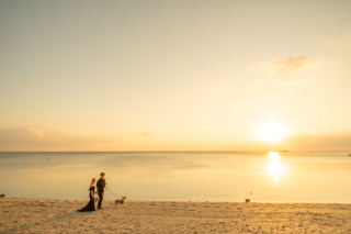 撮影中に出会った“とびきりロマンティックなサンセット”をお届け♪