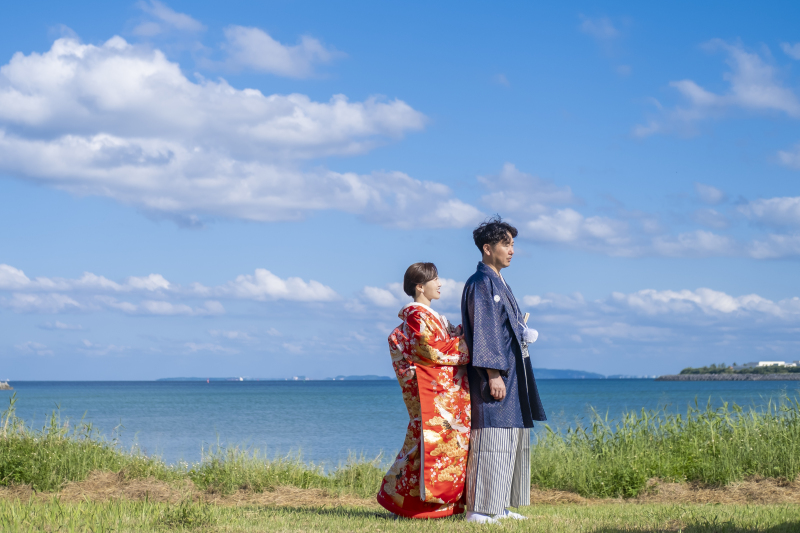 沖縄の冬にこそオススメしたい、和装フォトウェディング♪