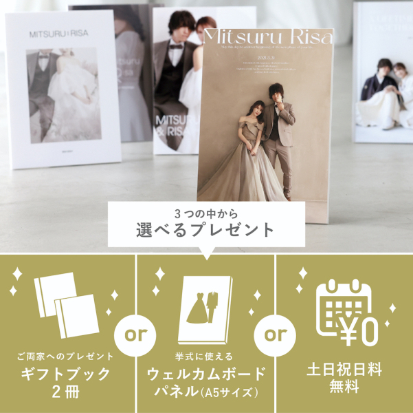 アルバムプラン特別特典。aimオリジナルのウェルカムボードがプレゼント!