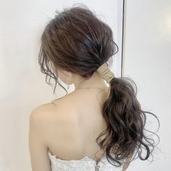 aim専属ヘアメイクからのヘアアレンジ紹介。ローポニー編