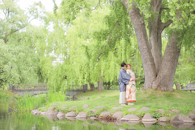 和洋装の公園ロケーション撮影【中島公園・真駒内公園】