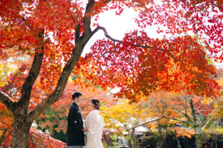 秋の京都 紅葉和装前撮りロケーション撮影レポート