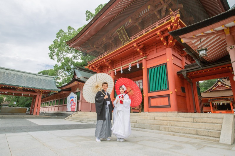 静岡県らしい景色や神社で和装フォト