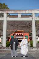 白無垢和装+富士宮浅間大社での結婚写真