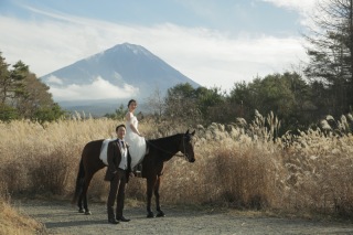 秋〜冬の乗馬ロケーションフォト