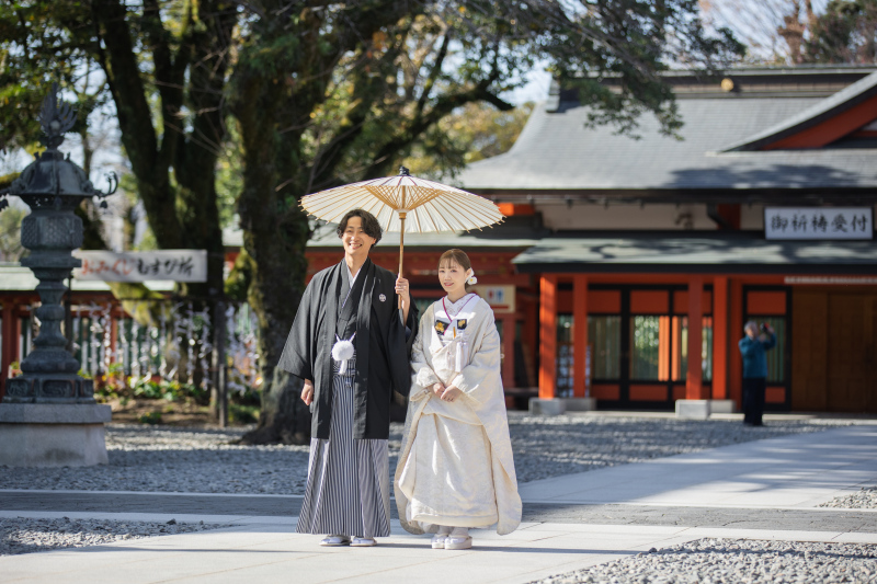 富士山とわんちゃんと和装撮影も