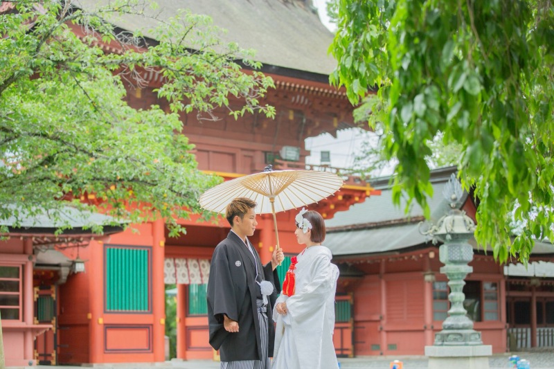 静岡県らしい景色や神社で和装フォト