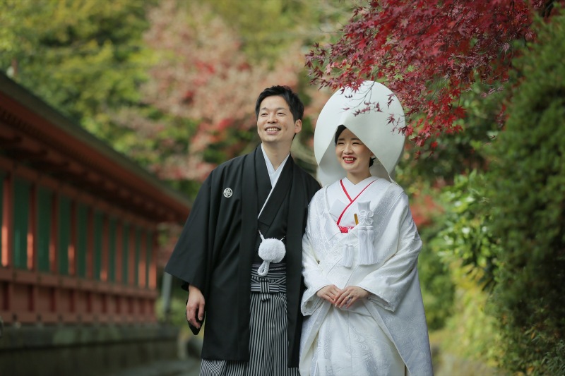 白無垢+綿帽子 赤ふきのお着物で