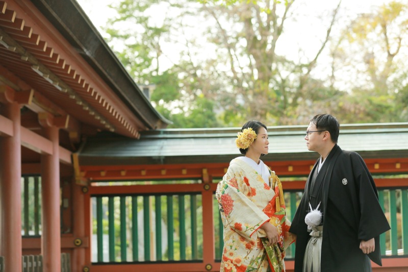 富士宮市浅間大社での結婚写真