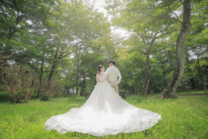 ひまわり畑やお花畑&湖畔でのロケーションフォト