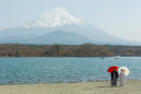 秋の富士山和装写真