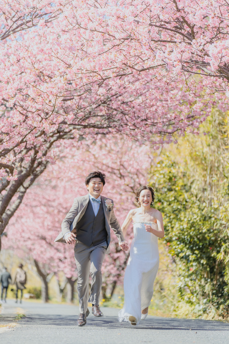 ドレスで伊豆河津桜撮影がかわいい理由♡