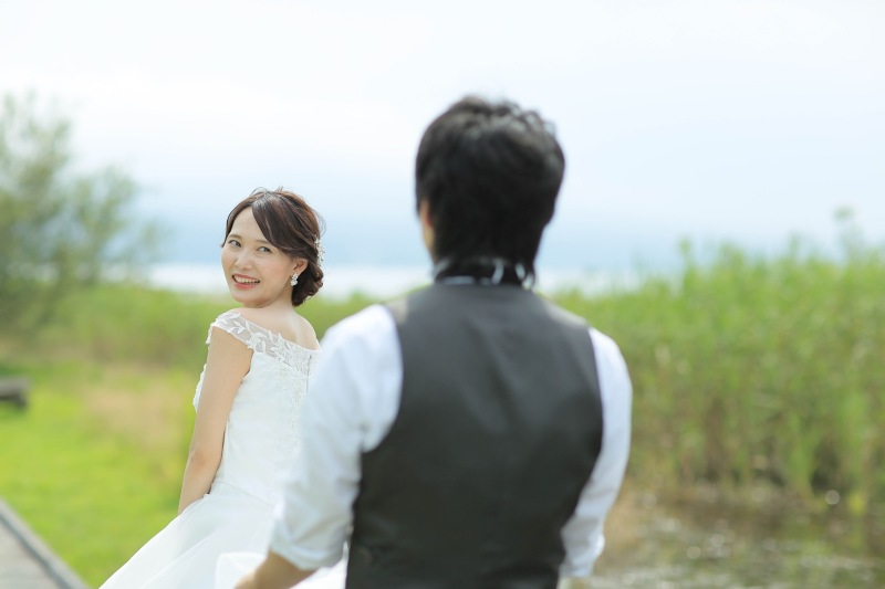 夏の山中湖での撮影フォト。