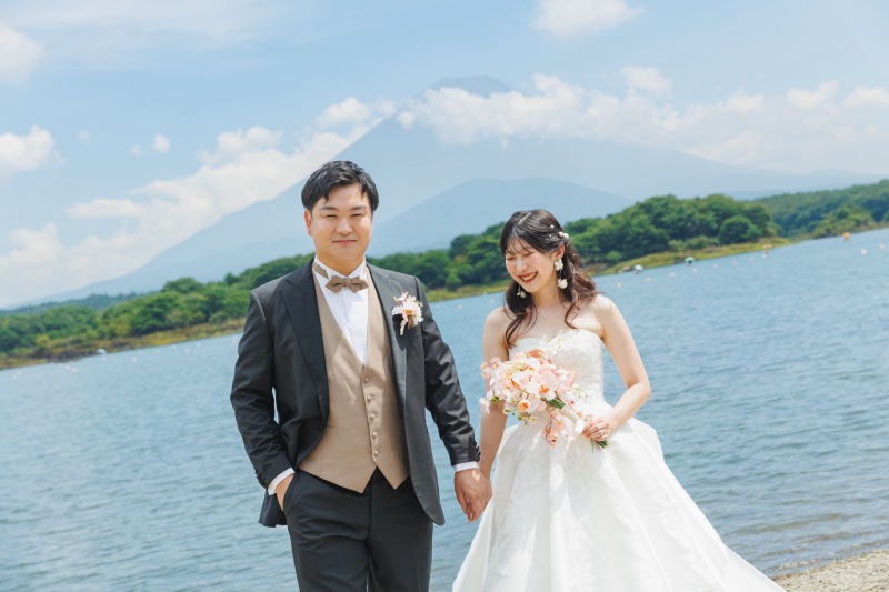 撮れたての富士山ウェディングフォト