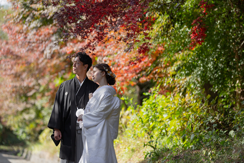 白無垢和装+富士宮浅間大社での結婚写真