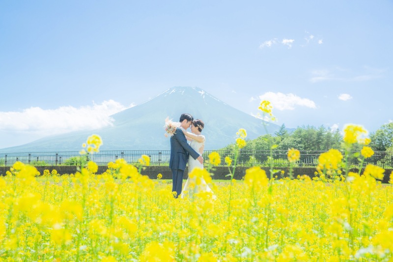 春から夏の緑や壮大なお花畑富士洋装周遊プラン♪