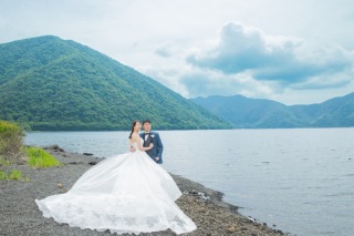 新緑の時期の富士山ロケーション