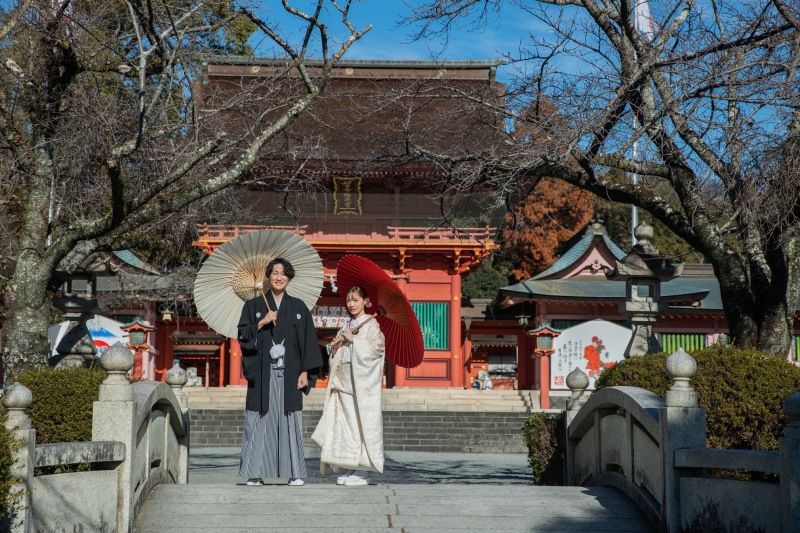 富士宮浅間大社で撮影する結婚写真