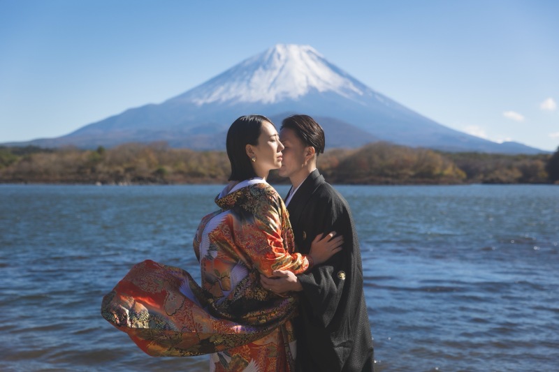 紅葉と富士山 秋のロケーション撮影