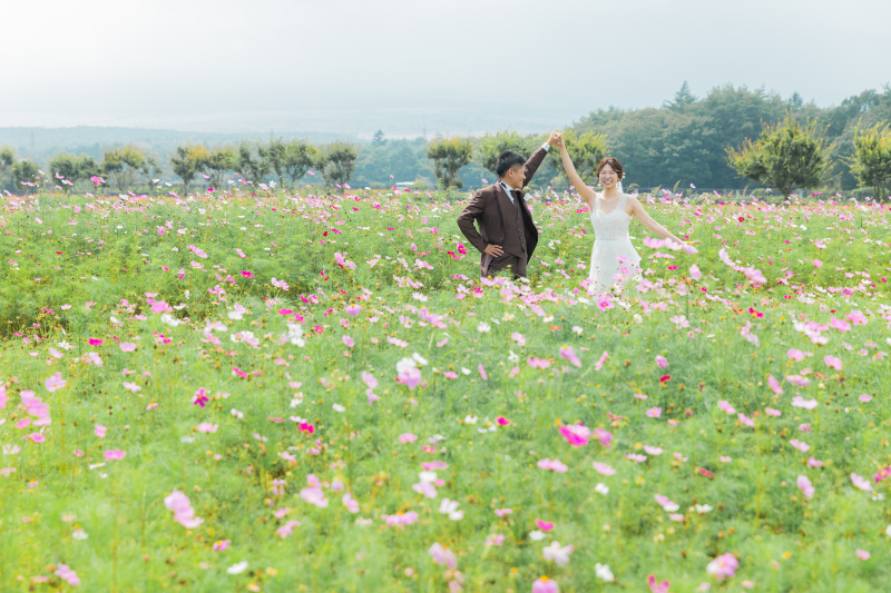 夏の撮影!お花畑や緑で撮影