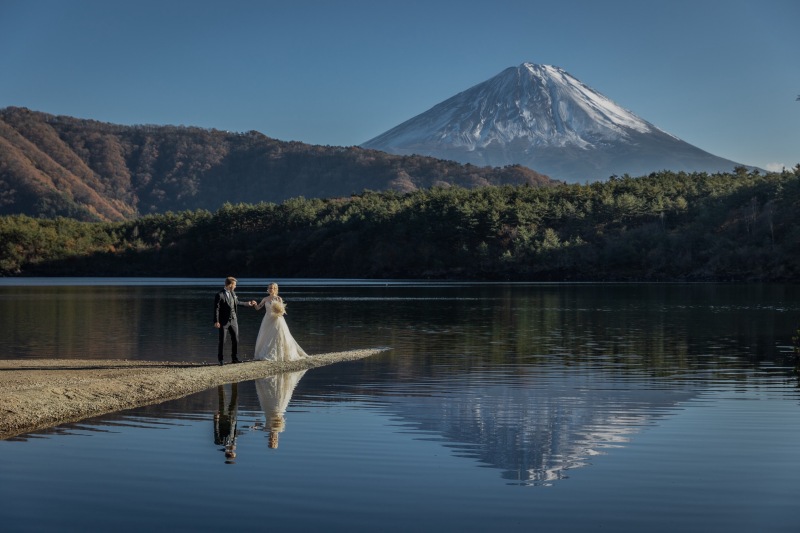 秋〜冬の美しい富士山でのロケーションフォト