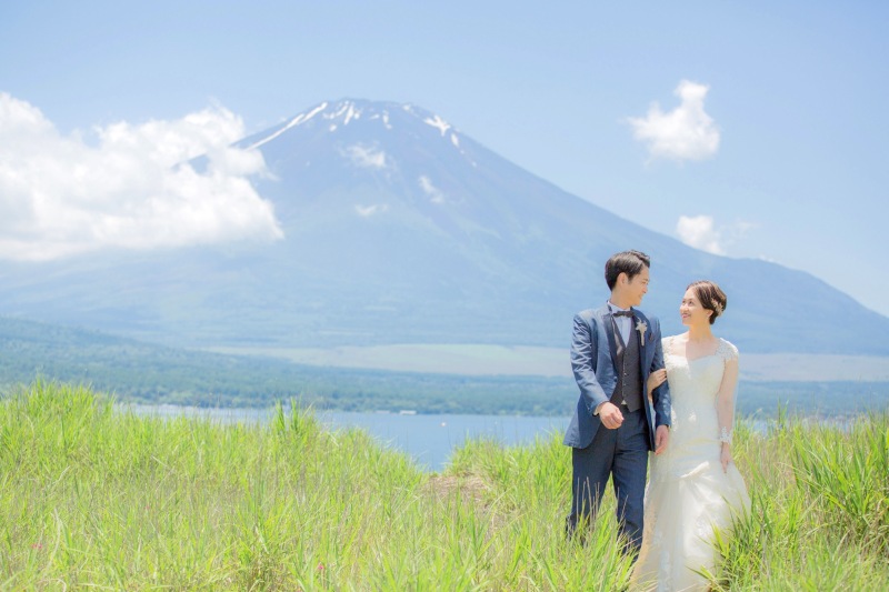 春から夏の緑や壮大なお花畑富士洋装周遊プラン♪