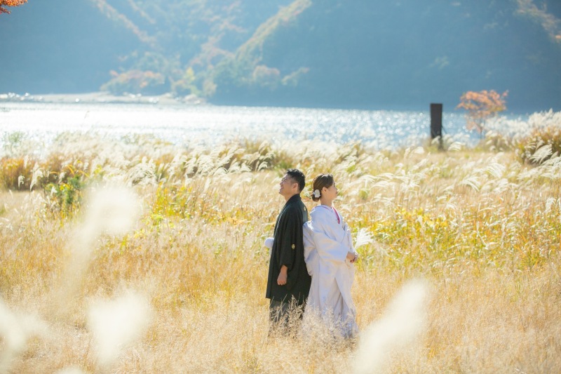 銀杏の並木での撮影も!秋の紅葉撮影