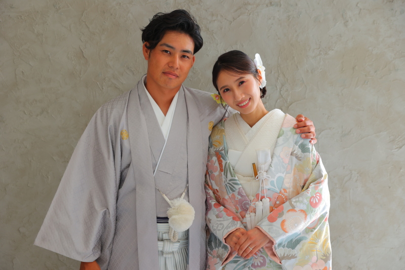 淡いグレーに可憐な彩り❀大人可愛い色打掛