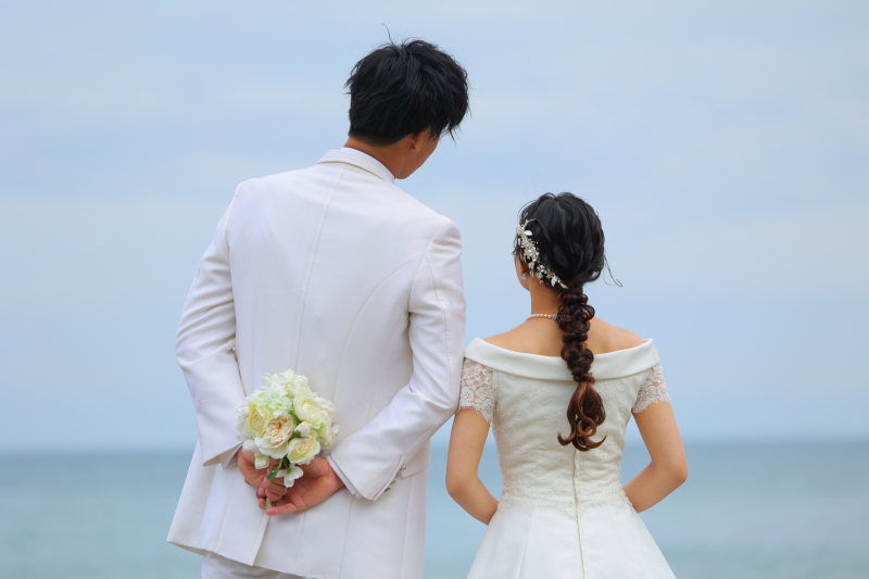海辺の花嫁スタイル