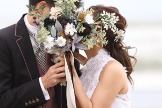 写真を彩るブーケ♪