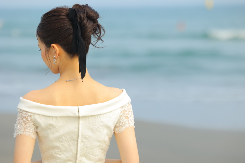 花嫁洋装ヘア飾り【リボン編】