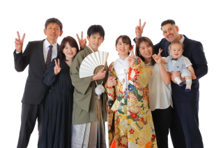 撮影カット紹介　私服にて家族写真