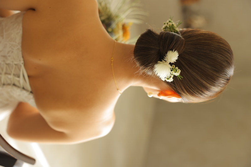 Aラインドレスのヘアメイク