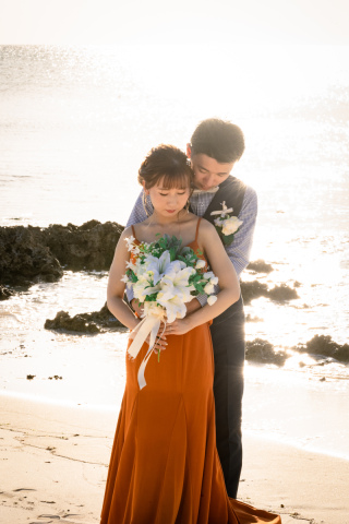 新作テラコッタドレスでの撮影