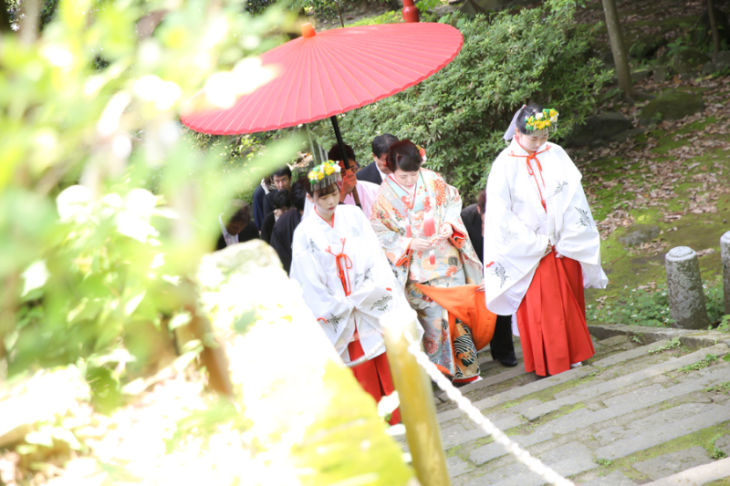 朝見神社様での神前式♡