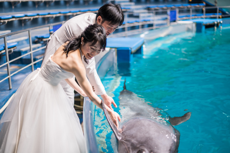 AQUA PARK品川で魚たちに祝福されながら幻想的な撮影を♪
