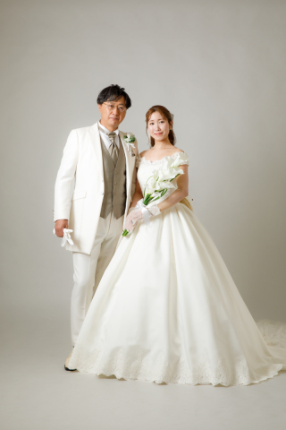 ドレスアレンジと、ヘアスタイルチェンジで変わる撮影