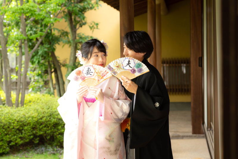 和装2着で日本庭園＆神社でロケ撮影♬