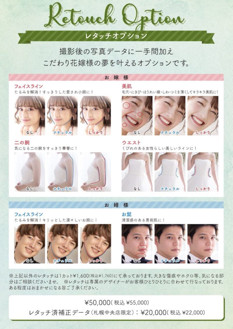美肌補正とは?レタッチオプションをご紹介!