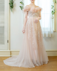 ~ピンクベージュドレス~新作カラードレス入荷しました!