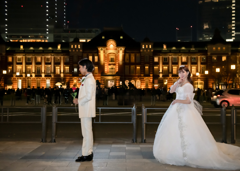 当スタジオロケーション撮影最安値!東京駅夜景プラン54,900円!