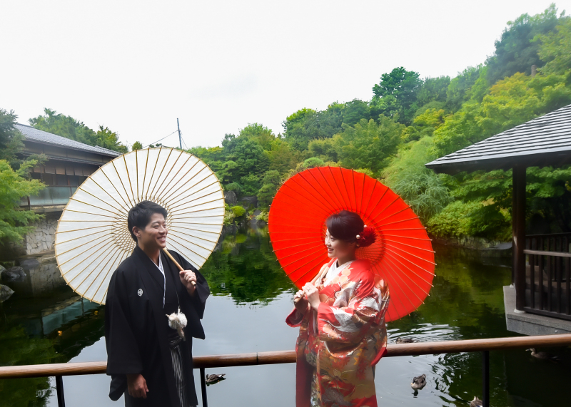 10月撮影日限定でお得に叶う!雨天決行できる美しい庭園と趣ある和室撮影!