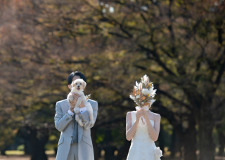 ペットも一緒にフォトウエディング♡